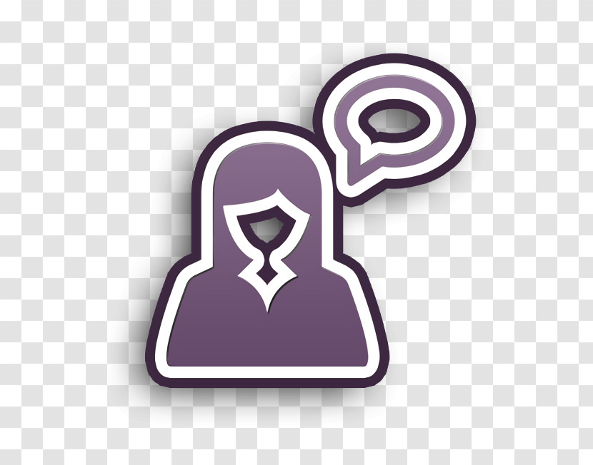 Speak Icon People Icon Woman With Speech Balloon Icon Transparent PNG