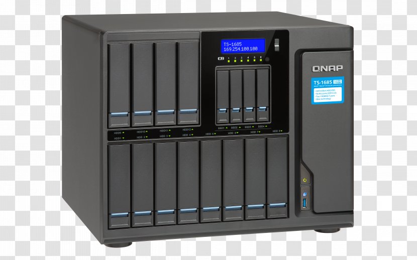 High-capacity 16-bay Xeon D Super NAS QNAP TS-1685-D TS-1685 Server - Iscsi - SATA 6Gb/s Systems, Inc. Network Storage Systems TS-1635Others Transparent PNG