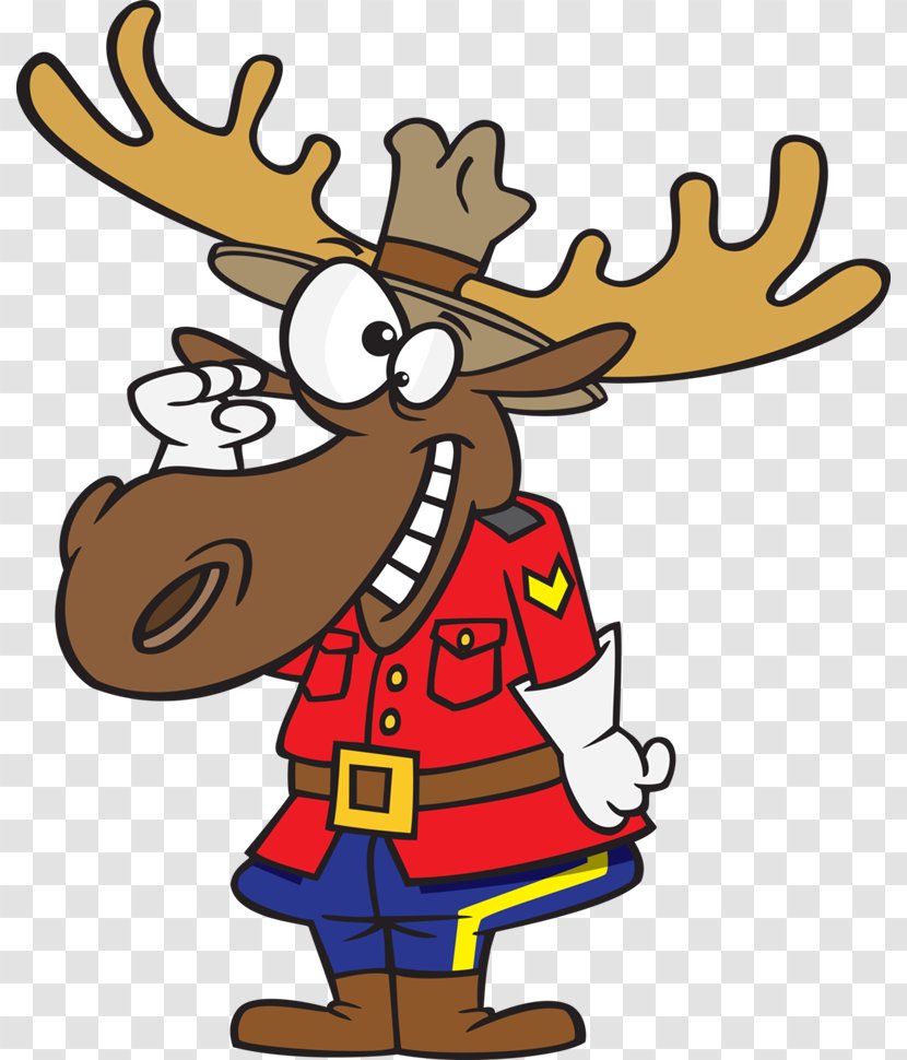 Moose Canada Royal Canadian Mounted Police Clip Art - Tree - Beaver Cartoon Transparent PNG