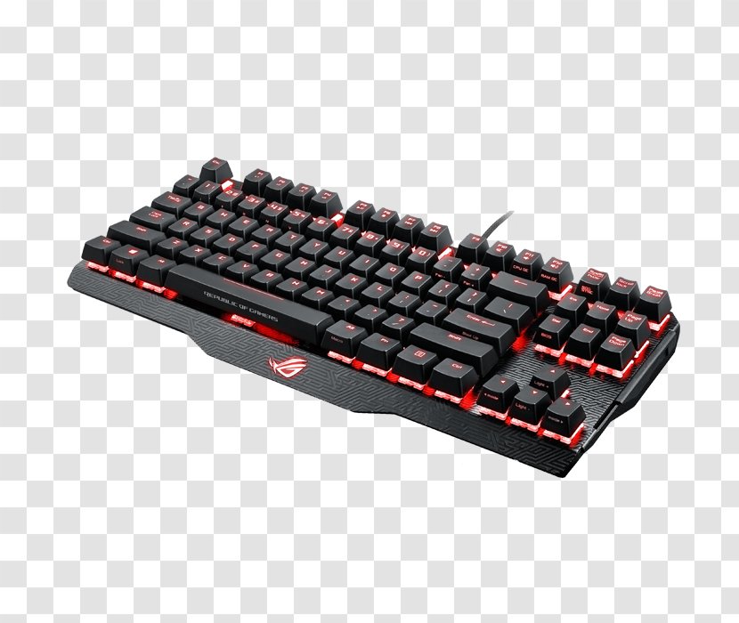 Computer Keyboard Gaming Keypad ASUS Numeric Keypads Republic Of Gamers - Asus - Cherry Transparent PNG