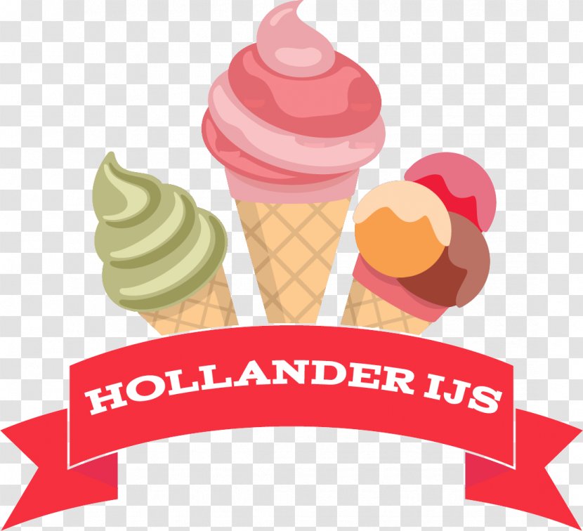 Ice Cream Cones Gelato Italian Pops - Hollander Ijs - Bulutangkis Pennant Transparent PNG