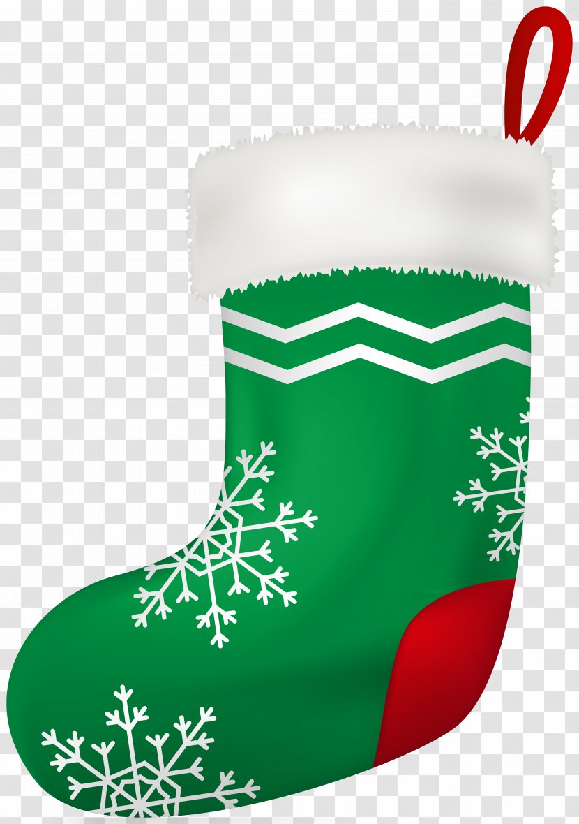 Santa Claus Clip Art Christmas Day Stockings - Footwear - Small Stocking Transparent PNG