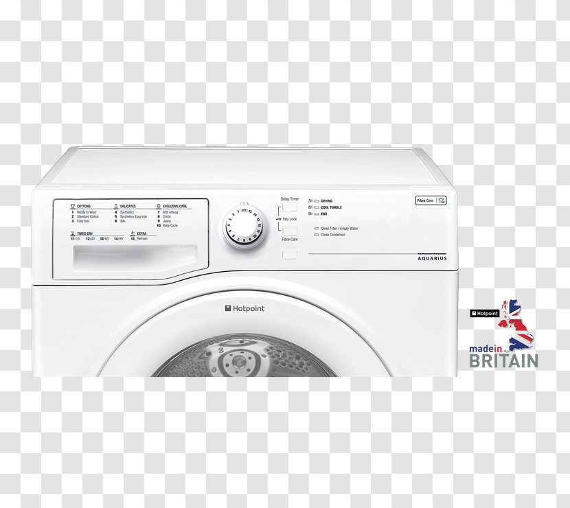 Washing Machines Clothes Dryer Hotpoint Aquarius TCFS 93B G Home Appliance - Fan Heater - Tumble Transparent PNG