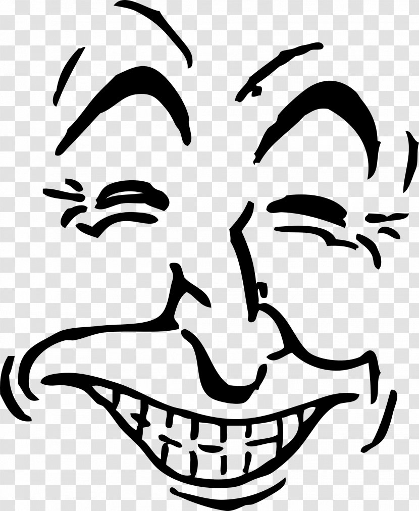 Smiley Emoticon Laughter Clip Art - Black Transparent PNG