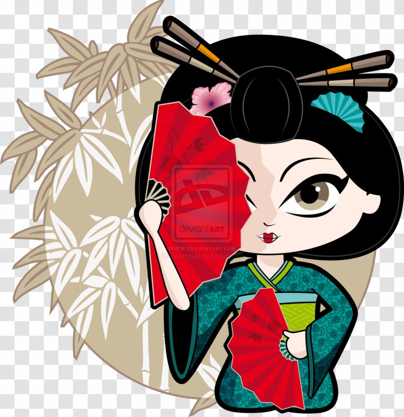 Geisha Drawing Clip Art Transparent PNG