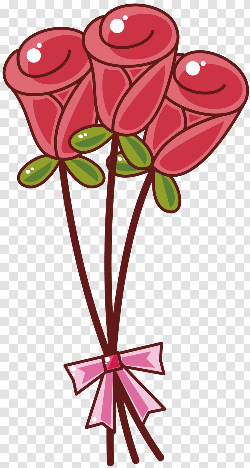 Flower Bouquet Drawing Rose Clip Art - Cartoon - Mothers Day Transparent PNG