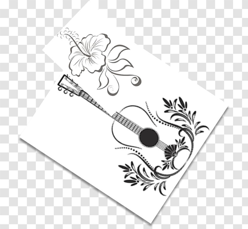 Visual Arts Tattoo Guitar Flower - Hisbiscus Transparent PNG