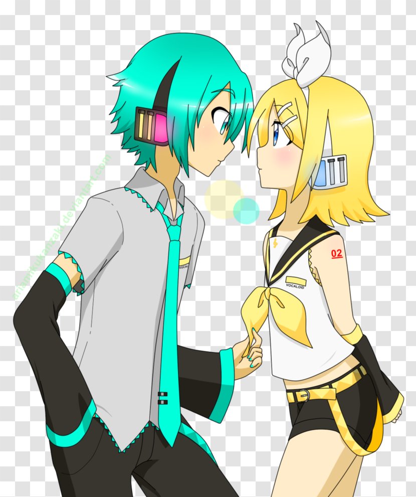 Hatsune Miku Kagamine Rin/Len Vocaloid Drawing - Watercolor Transparent PNG