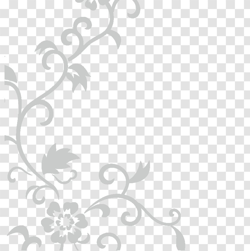 Floral Design Flower Clip Art Watermark White - Line Transparent PNG