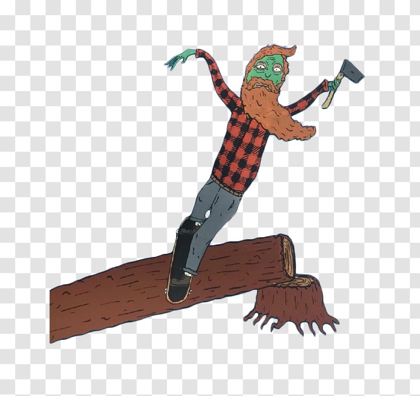 Man Cartoon Illustration - Fictional Character - Skateboard Transparent PNG