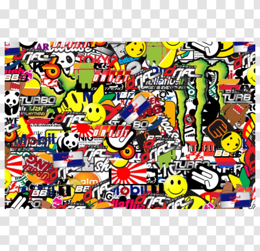 Sticker Bomb Paper Decal Car - Adhesive Transparent PNG