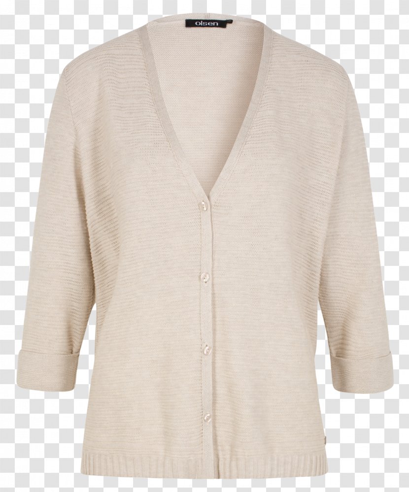 Cardigan Neck Beige - Outerwear Transparent PNG