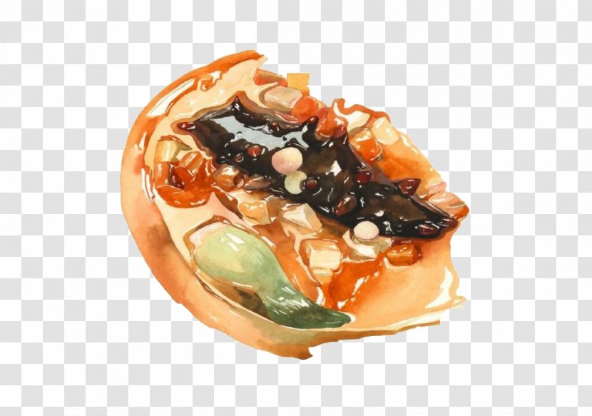 Sea Cucumber As Food Watercolor Painting Cuisine Dish Illustration Transparent PNG