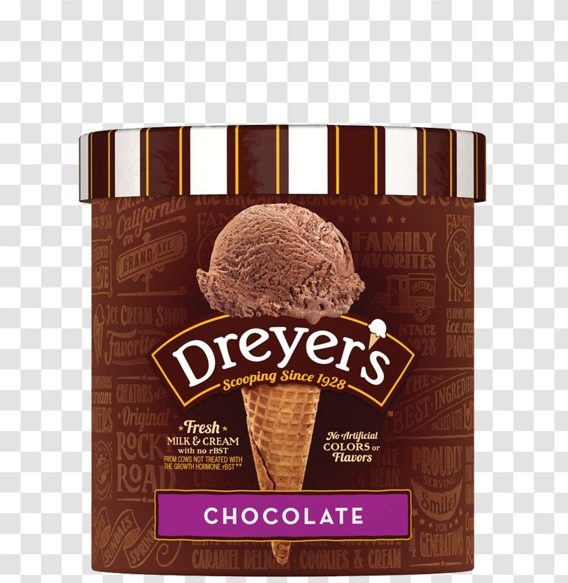 Chocolate Ice Cream Dreyer's Flavor - Wafer Transparent PNG