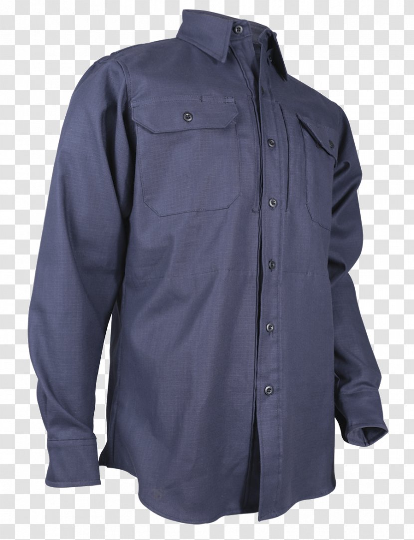 Long-sleeved T-shirt Hoodie Dress Shirt - Crew Neck - Navy Uniform Transparent PNG