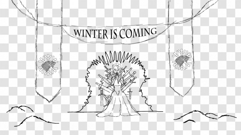 Line Art Paper Mammal Sketch - Wing - Winter Is Coming Transparent PNG