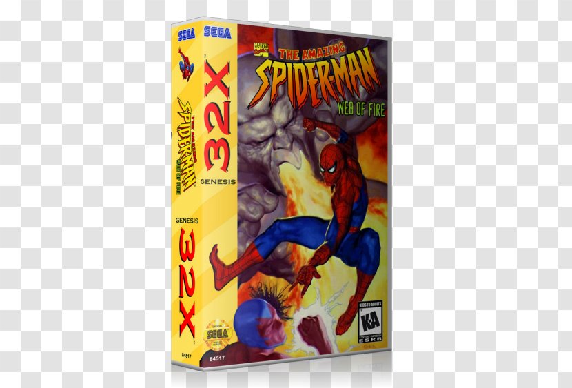 Spider-Man: Web Of Fire 32X Sega Video Game - Superhero - Spider-man Transparent PNG