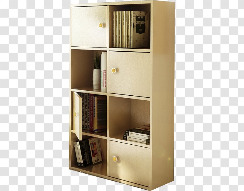 Bookcase Cabinetry Shelf Door Living Room - Furniture - Simple With Doors Transparent PNG