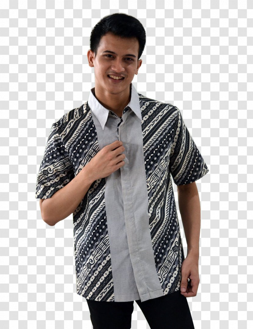 T-shirt Dress Shirt Sleeve Shoulder Jacket - Plaid - Motif Batik Transparent PNG