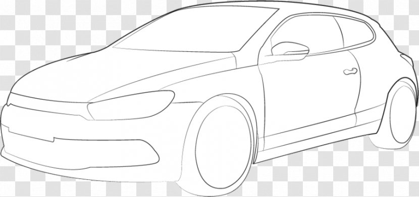 Car Door Automotive Design Lighting Motor Vehicle - White - Volkswagen Scirocco Transparent PNG