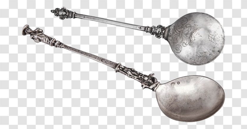 Spoon Silver Tableware Cutlery - Vintage Transparent PNG