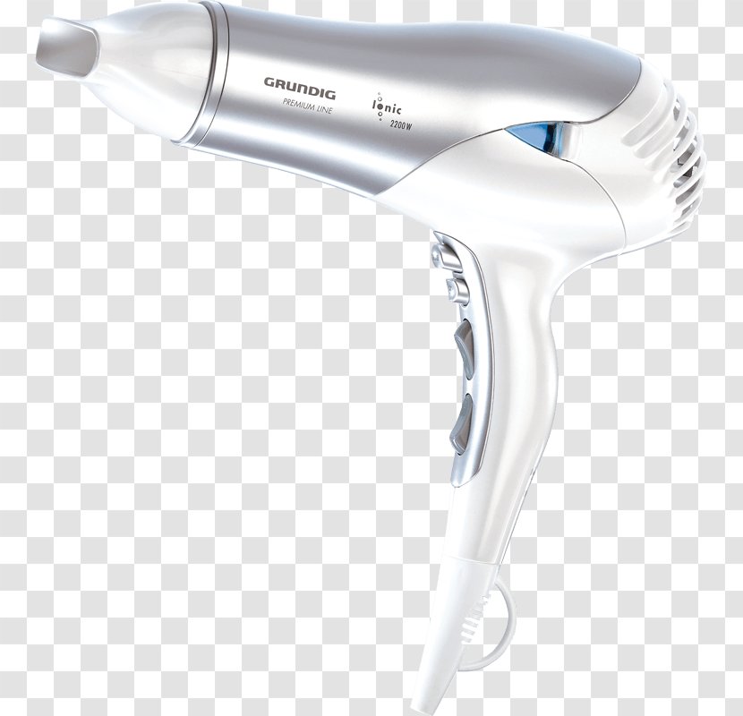 Hair Dryers Grundig HD 8780 - Washing - HairdryerHigh Gloss White/silver CareBeauty Treatment Transparent PNG