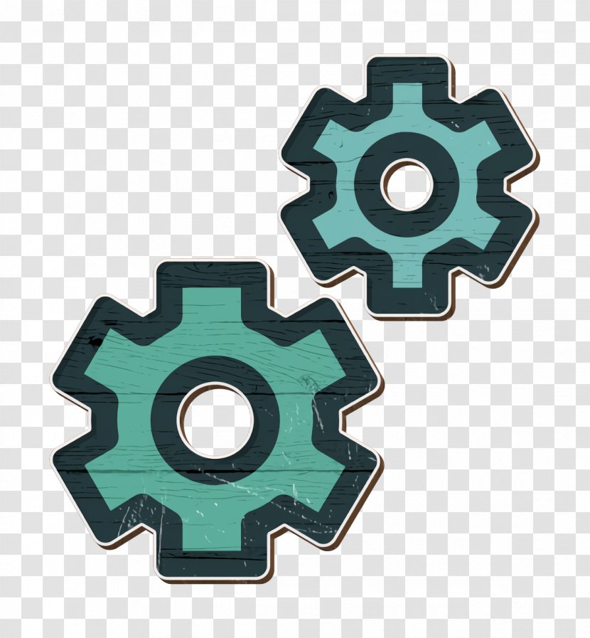 Cog Icon Gear Machine - Turquoise Hardware Accessory Transparent PNG