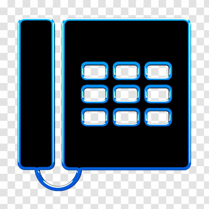 Phone Icons Icon Office Telephone - Electric Blue - Technology Transparent PNG