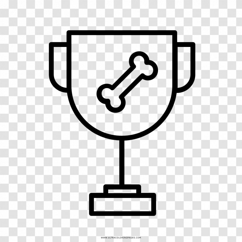 Trophy Award Competition Coloring Book - Black And White Transparent PNG