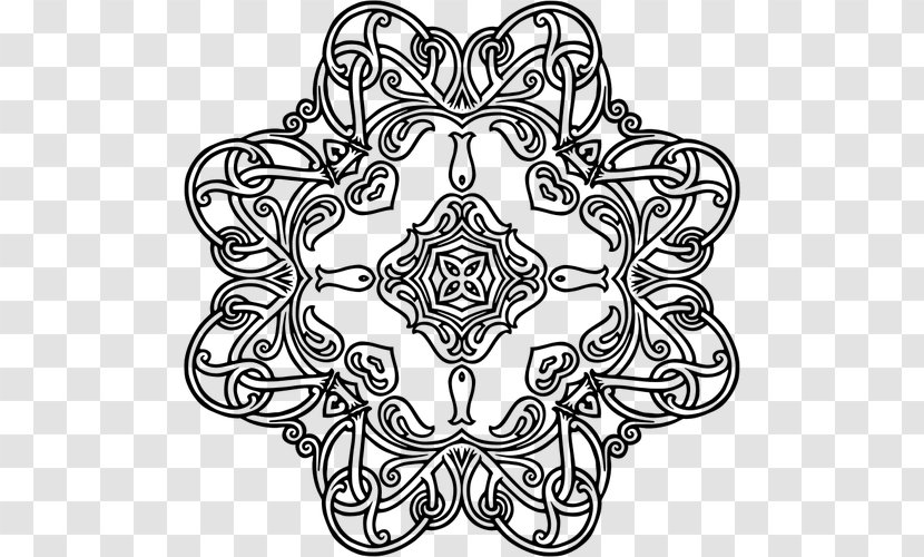 Drawing Floral Design Coloring Book Geometry - White Transparent PNG
