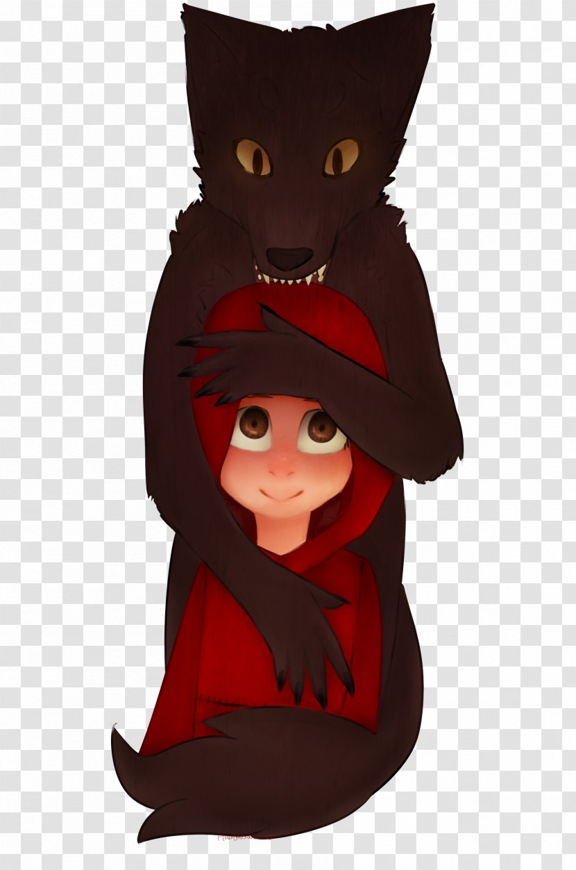 Cat Illustration Headgear Cartoon Character - Fiction - Little Red Riding Hood Werewolf Wallpaper Transparent PNG