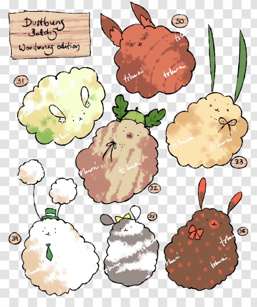 Rabbit Dust Bunny Hare Clip Art - Fruit Transparent PNG