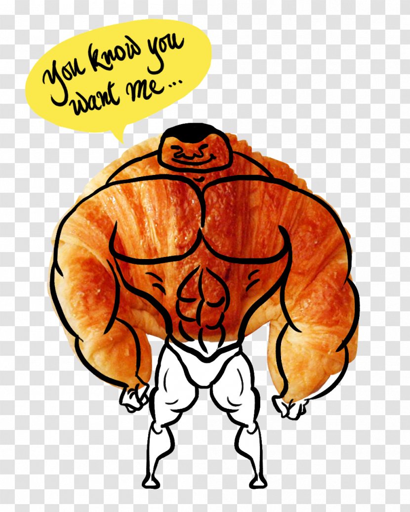 Croissant Food Bread Human Body U Know You Want Me - Watercolor - Сroissant Transparent PNG