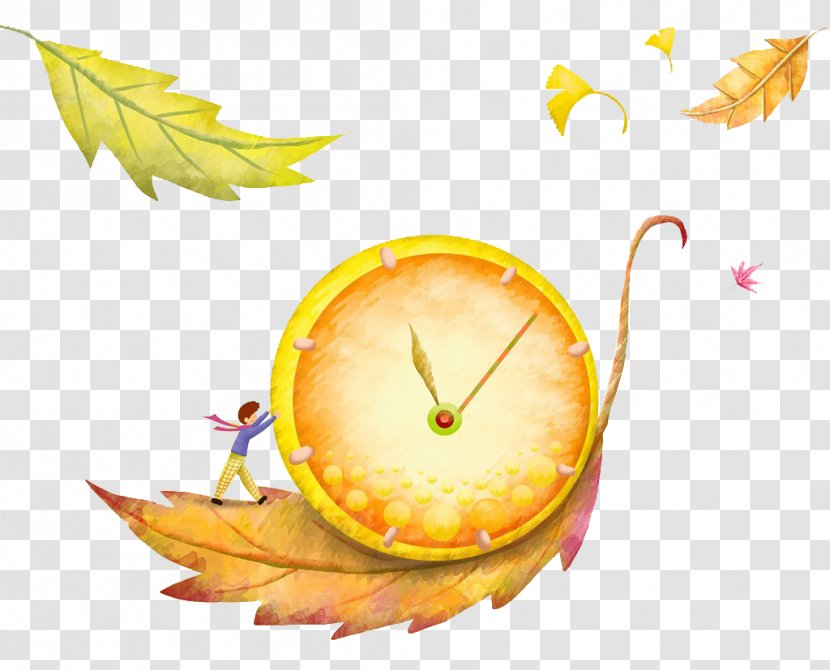 Leaf Watch - Yellow - Leaves And Watches Transparent PNG
