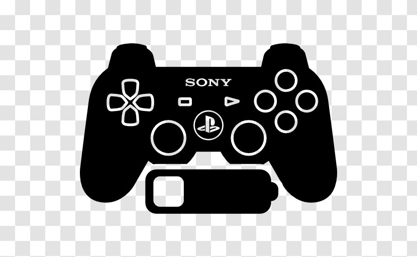PlayStation 3 Xbox 360 Controller 4 Game Controllers - Black And White Transparent PNG