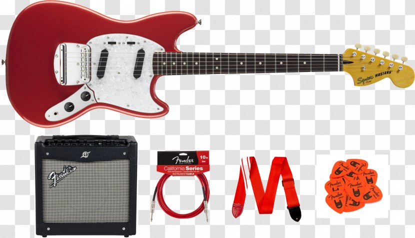 Fender Mustang Squier Vintage Modified Jaguar Electric Guitar Transparent PNG