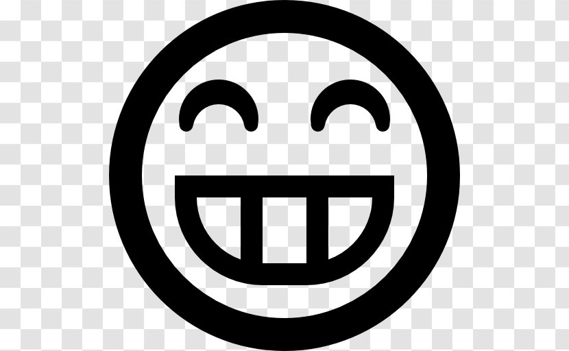 Emoticon Smiley - Black And White - Zhang Tooth Grin Transparent PNG