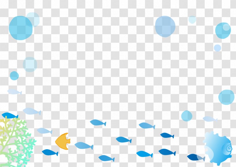 Fish Frame - Azure - Swimming In The Sea.Others Transparent PNG