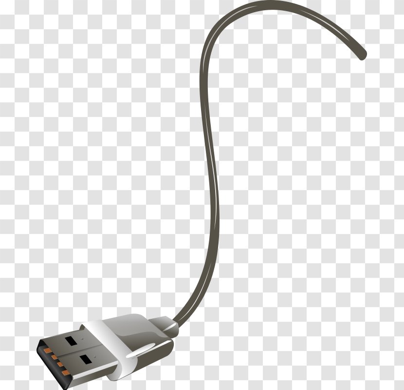 Electrical Cable USB Drawing Clip Art - Computers Cliparts Wires Transparent PNG
