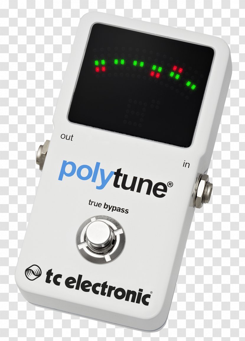 Electronic Tuner TC Effects Processors & Pedals Guitar Pedalboard - Silhouette Transparent PNG