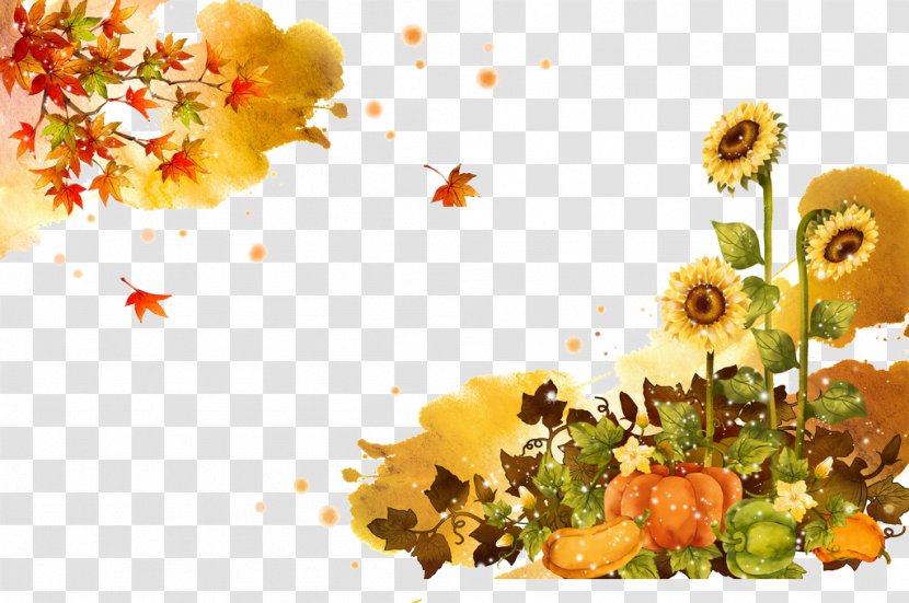 Wedding Invitation Autumn - Floristry - Sunflower Transparent PNG