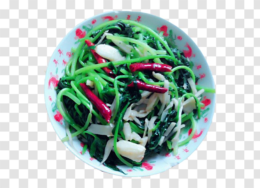 Namul Sweet Potato Leaf Food - Salad - Spicy Leaves Transparent PNG