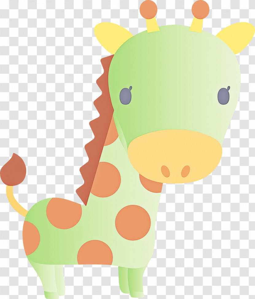 Giraffe Giraffidae Cartoon Animal Figure Toy Transparent PNG