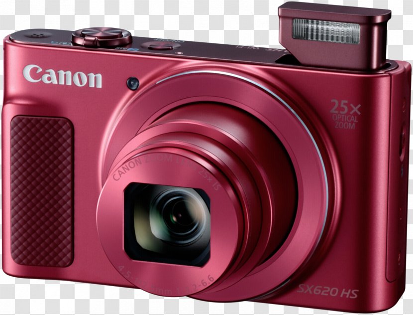 Canon PowerShot G9 X Mark II Point-and-shoot Camera SX620 HS 20.2 MP Compact Digital - Lens - 1080pRedCamera Transparent PNG