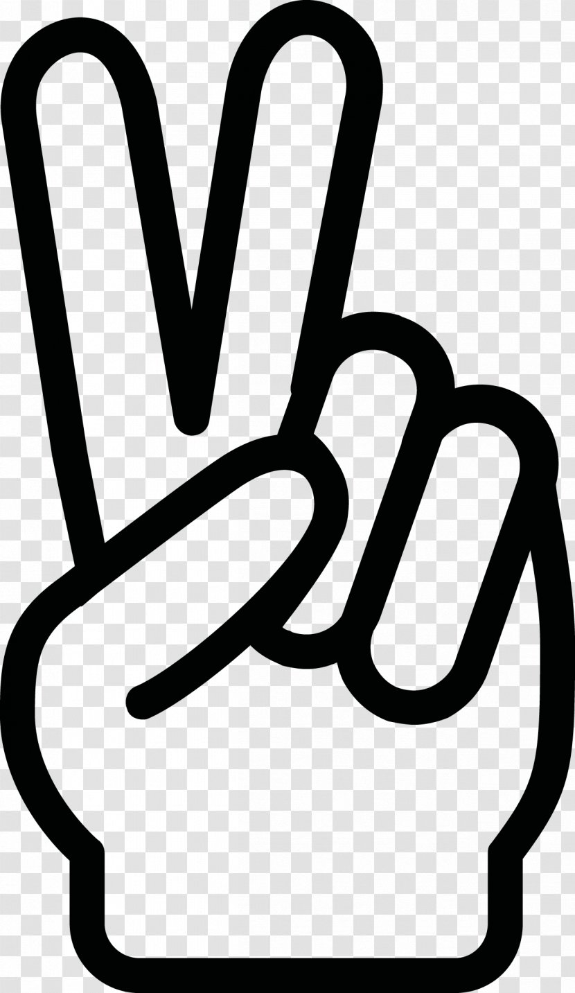 Clip Art Gesture - Peace Symbols - Hand Outline Right Transparent PNG