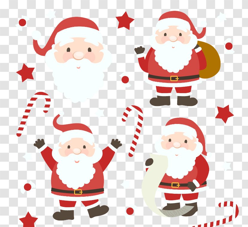 Illustration - Holiday - A Joyful Santa Claus Decorative Pattern Transparent PNG
