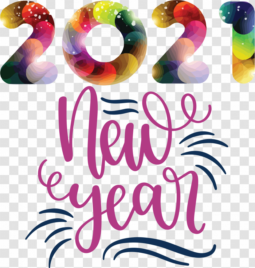 2021 New Year Happy New Year Transparent PNG