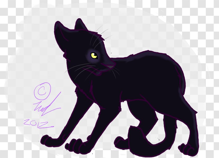 Whiskers Domestic Short-haired Cat Silhouette Tail - Black M Transparent PNG