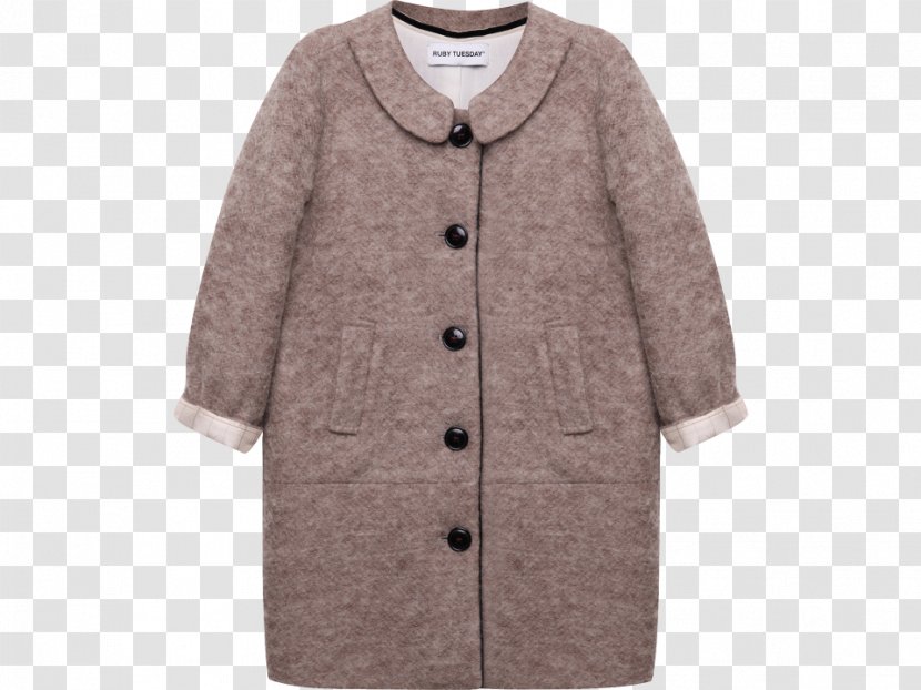 Overcoat Beige Wool - Leisure Coat Transparent PNG
