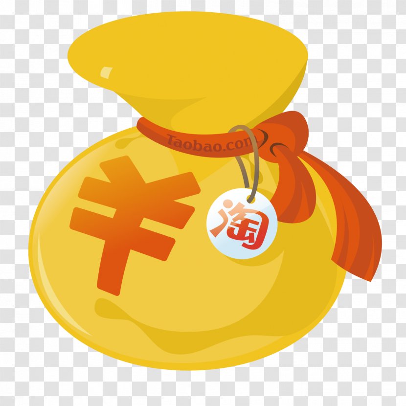 Taobao Handbag Wallet - Orange - Money Bag Transparent PNG
